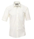 CASAMODA Kurzarmhemd Kent Comfort Fit NOS Weiß/Creme/Beige