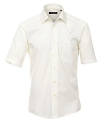 CASAMODA Kurzarmhemd Kent Comfort Fit NOS Weiß/Creme/Beige