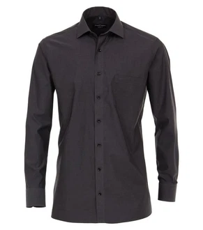 CASAMODA Langarmhemd Modern Fit Grau/Dunkelgrau/Schwarz