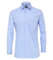 CASAMODA Langarmhemd Modern Fit Hellblau/Blau/Dunkelblau