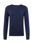 SELECTED HOMME Rundhalspullover SLHBERG CREW NECK Dunkelblau/Blau