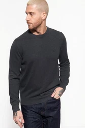 Way of Glory Strickpullover Dunkelgrau/Schwarz/Grau/Dunkelblau