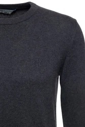 Way of Glory Strickpullover Dunkelgrau/Schwarz/Grau/Dunkelblau