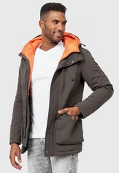 Indicode Kurzmantel Waters Dunkelgrün/Khaki/Orange/Schwarz
