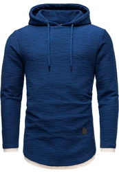 Amaci&Sons 2in1 Oversize Kapuzenpullover Hoodie Sweater Sweatjacke Pullover Sweatshirt (4014) Blau/Dunkelblau
