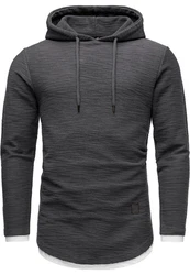 Amaci&Sons 2in1 Oversize Kapuzenpullover Hoodie Sweater Sweatjacke Pullover Sweatshirt (4014) Dunkelgrau/Hellgrau/Grau