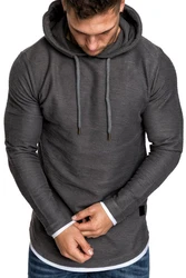 Amaci&Sons 2in1 Oversize Kapuzenpullover Hoodie Sweater Sweatjacke Pullover Sweatshirt (4014) Dunkelgrau/Hellgrau/Grau