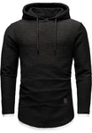 Amaci&Sons 2in1 Oversize Kapuzenpullover Hoodie Sweater Sweatjacke Pullover Sweatshirt (4014) Schwarz/Dunkelgrau