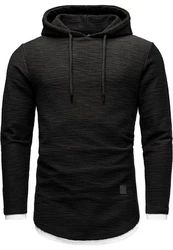 Amaci&Sons 2in1 Oversize Kapuzenpullover Hoodie Sweater Sweatjacke Pullover Sweatshirt (4014) Schwarz/Dunkelgrau