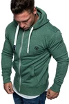 Amaci&Sons Herren Zipper Kapuzenpullover Sweatjacke Pullover Hoodie Sweatshirt (1-04029) 