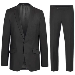 Anzug Herren Anzug modern Businessanzug regular fit (Set, 2-tlg., Sakko mit Hose) 100% Schurwolle anthrazit HA17