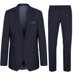 Paul Malone Anzug Herrenanzug modern regular fit - stretch (Set, 2-tlg., Sakko mit Hose) (HA) blau (HA24)