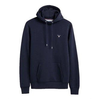 Gant Herren Sweat-Hoodie Kapuzen-Pullover Loopback Blau