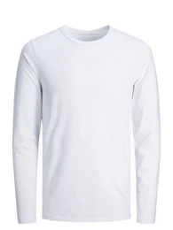 Longsleeve Longsleeve Basic Stretch Shirt JJEBASIC Dnner Pullover 3744 in Wei
