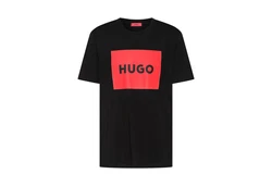 HUGO T-Shirt Herren T-Shirt - Dulive222 Schwarz/Rot/Orange/Beige