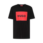 HUGO T-Shirt Herren T-Shirt - Dulive222 Schwarz/Rot/Orange/Beige