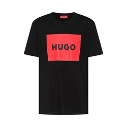 HUGO T-Shirt Herren T-Shirt - Dulive222 Schwarz/Rot/Orange/Beige