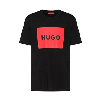 HUGO T-Shirt Herren T-Shirt - Dulive222 Schwarz/Rot/Orange/Beige HUGO T-Shirt Herren T-Shirt - Dulive222 Schwarz/Rot/Orange/Beige