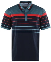 Hajo Poloshirt Hellblau/Mischfarben/Dunkelblau/Blau/Türkis