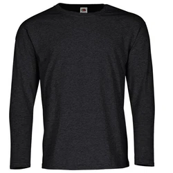 Fruit of the Loom Longsleeve Valueweight Dunkelgrau/Grau/Schwarz