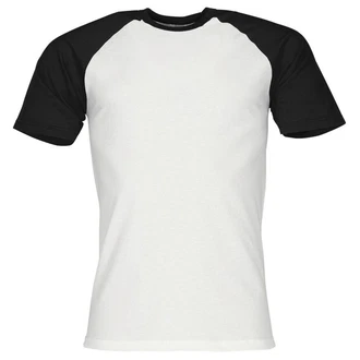 Fruit of the Loom Rundhalsshirt Valueweight Short Sleeve Baseball T Weiß/Schwarz