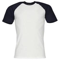 Fruit of the Loom Rundhalsshirt Valueweight Short Sleeve Baseball T Dunkelblau/Weiß/Hellblau