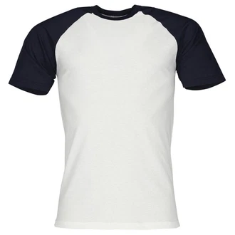 Fruit of the Loom Rundhalsshirt Valueweight Short Sleeve Baseball T Dunkelblau/Weiß/Hellblau