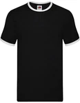 Fruit of the Loom Rundhalsshirt Valueweight RingerT Schwarz