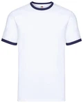Fruit of the Loom Rundhalsshirt Valueweight RingerT Dunkelblau/Weiß