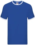 Fruit of the Loom Rundhalsshirt Valueweight RingerT Blau/Dunkelblau/Hellblau