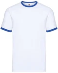 Fruit of the Loom Rundhalsshirt Valueweight RingerT Weiß/Blau/Creme