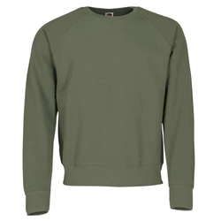 Fruit of the Loom Sweatshirt Classic Raglan Sweat Dunkelgrün/Khaki