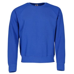 Fruit of the Loom Sweatshirt Classic Raglan Sweat Blau/Hellblau/Dunkelblau