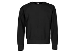 Fruit of the Loom Sweatshirt Classic Raglan Sweat Schwarz/Dunkelgrau