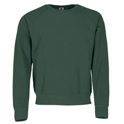 Fruit of the Loom Sweatshirt Classic Raglan Sweat Dunkelgrün/Grün