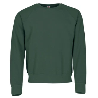 Fruit of the Loom Sweatshirt Classic Raglan Sweat Dunkelgrün/Grün