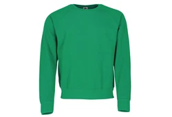 Fruit of the Loom Sweatshirt Classic Raglan Sweat Grün/Neonfarben/Dunkelgrün