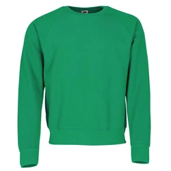 Fruit of the Loom Sweatshirt Classic Raglan Sweat Grün/Neonfarben/Dunkelgrün