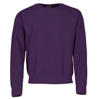 Fruit of the Loom Sweatshirt Classic Raglan Sweat Lila/Dunkelblau