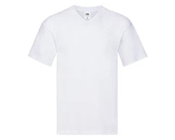 Fruit of the Loom V-Shirt Original V-Neck T Weiß