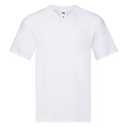Fruit of the Loom V-Shirt Original V-Neck T Weiß