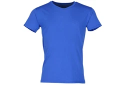 Fruit of the Loom Iconic 150 V-Neck T-Shirt Blau