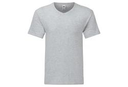 Fruit of the Loom Iconic 150 V-Neck T-Shirt Grau/Hellgrau