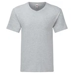 Fruit of the Loom Iconic 150 V-Neck T-Shirt Grau/Hellgrau