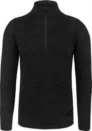 Langarmshirt Herren Merino Langarm mit 1/4 Zipper Canberra Merino Winter Outdoor Ski Pullover - Aus Merinowolle