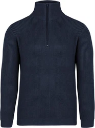 normani Strickpullover Troyer Tintrup Dunkelblau/Blau