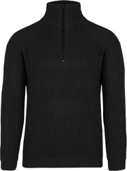 normani Strickpullover Troyer Tintrup Schwarz/Dunkelgrau