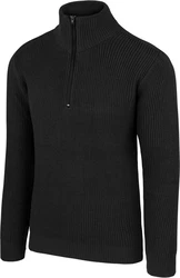 normani Strickpullover Troyer Tintrup Schwarz/Dunkelgrau