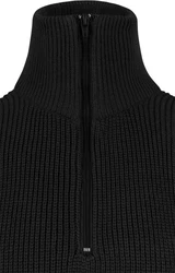 normani Strickpullover Troyer Tintrup Schwarz/Dunkelgrau