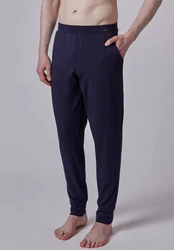 Skiny Pyjama Hose  (1-tlg) klassisch bequem Dunkelblau/Blau